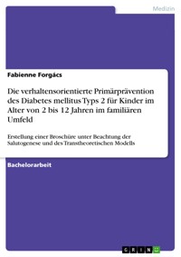 Die verhaltensorientierte Primärprävention des Diabetes mellitus Typs 2 für Kinder im Alter von 2 bis 12 Jahren im familiären Umfeld. Die Vermittlung gesunderhaltender Ernährungsmaßnahmen - Fabienne Forgács - E-Book