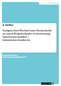 Fachgerechter Wechsel einer Trennscheibe an einem Winkelschleifer (Unterweisung Industriemechaniker / Industriemechanikerin) - A. Steffen - E-Book