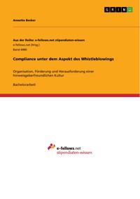 Compliance unter dem Aspekt des Whistleblowings - Annette Becker - E-Book