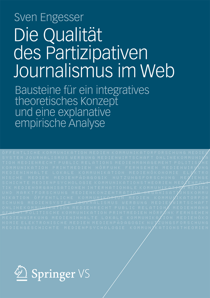 Die Qualität des Partizipativen Journalismus im Web - Sven Engesser - E-Book