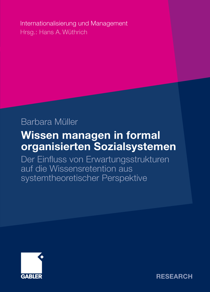 Wissen managen in formal organisierten Sozialsystemen - Barbara Müller - E-Book
