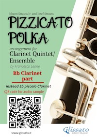 Bb Clarinet (instead Piccolo Clarinet) part of "Pizzicato Polka" Clarinet Quintet / Ensemble sheet music - Johann Strauss Junior - E-Book