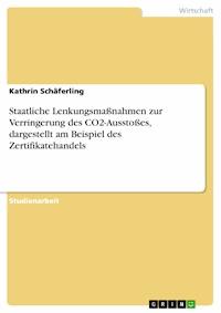 Staatliche Lenkungsmaßnahmen zur Verringerung des CO2-Ausstoßes, dargestellt am Beispiel des Zertifikatehandels - Kathrin Schäferling - E-Book