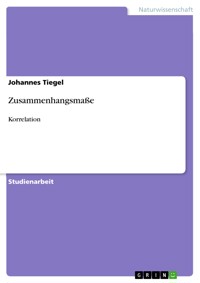 Zusammenhangsmaße - Johannes Tiegel - E-Book