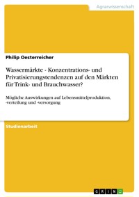 Wassermärkte - Konzentrations- und Privatisierungstendenzen auf den Märkten für Trink- und Brauchwasser? - Philip Oesterreicher - E-Book