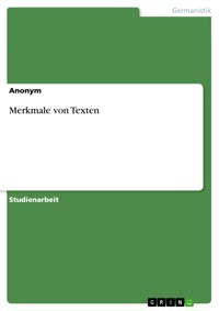 Merkmale von Texten - - E-Book