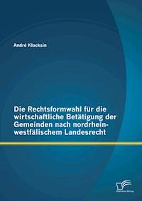 Die Rechtsformwahl für die wirtschaftliche Betätigung der Gemeinden nach nordrhein-westfälischem Landesrecht - André Klocksin - E-Book