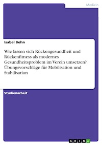 Wie lassen sich Rückengesundheit und Rückenfitness als modernes Gesundheitsproblem im Verein umsetzen? Übungsvorschläge für Mobilisation und Stabilisation - Isabel Bohn - E-Book