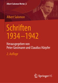 Schriften 1934 - 1942 - Albert Salomon - E-Book
