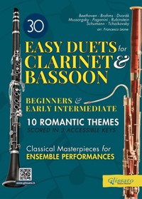 30 Easy Duets for Clarinet and Bassoon Beginners and Early Intermediate - Johannes Brahms - E-Book