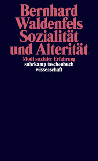 Sozialität und Alterität - Bernhard Waldenfels - E-Book
