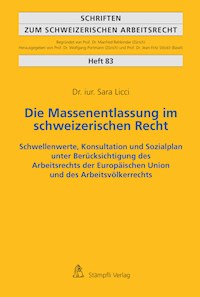 Die Massenentlassung im schweizerischen Recht - Licci Sara - E-Book