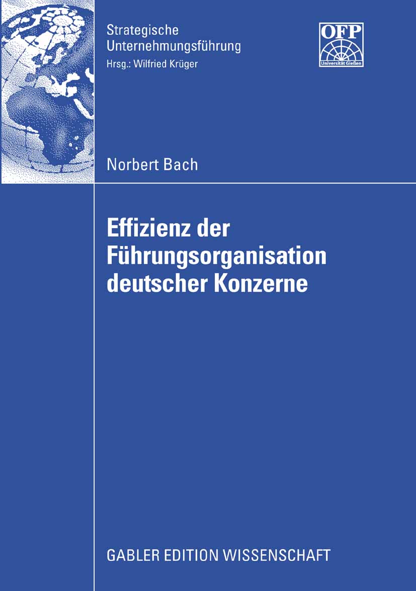Effizienz der Führungsorganisation deutscher Konzerne - Norbert Bach - E-Book