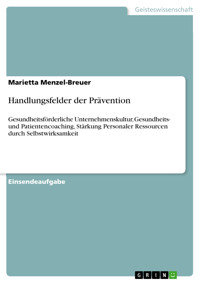 Handlungsfelder der Prävention - Marietta Menzel-Breuer - E-Book