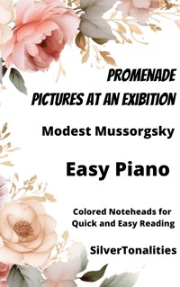 Promenade Pictures at an Exhibition Easy Piano Sheet Music with Colored Notation - SilverTonalities - E-Book