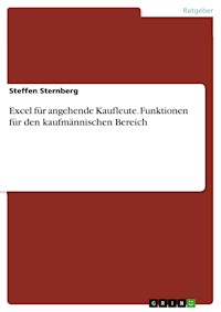 Excel für angehende Kaufleute. Funktionen für den kaufmännischen Bereich - Steffen Sternberg - E-Book