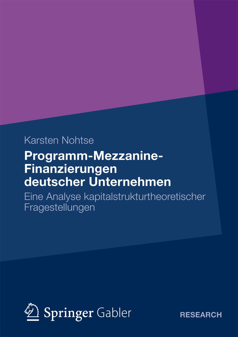Programm-Mezzanine-Finanzierungen deutscher Unternehmen - Karsten Nohtse - E-Book