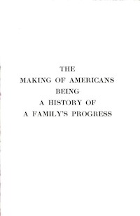 The Making Of Americans - Gertrude Stein - E-Book