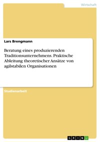 Beratung eines produzierenden Traditionsunternehmens. Praktische Ableitung theoretischer Ansätze von agilstabilen Organisationen - Lars Brengmann - E-Book