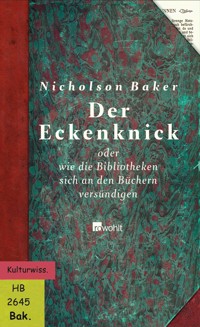 Der Eckenknick - Nicholson Baker - E-Book