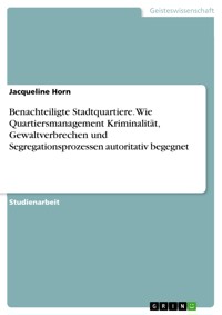 Benachteiligte Stadtquartiere. Wie Quartiersmanagement Kriminalität, Gewaltverbrechen und Segregationsprozessen autoritativ begegnet - Jacqueline Horn - E-Book