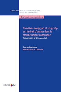 Directives 2019/790 et 2019/789 sur le droit d'auteur dans le marché unique numérique -  - E-Book