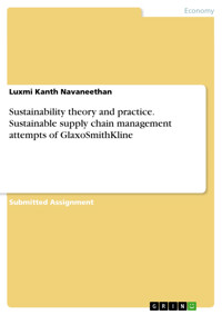 Sustainability theory and practice. Sustainable supply chain management attempts of GlaxoSmithKline - Luxmi Kanth Navaneethan - E-Book