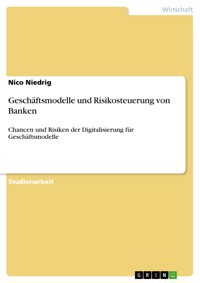 Geschäftsmodelle und Risikosteuerung von Banken - Nico Niedrig - E-Book