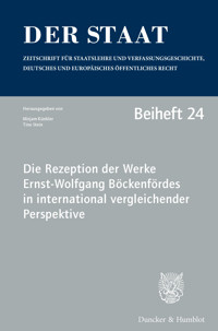 Die Rezeption der Werke Ernst-Wolfgang Böckenfördes in international vergleichender Perspektive. -  - E-Book