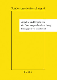 Aspekte und Ergebnisse der Sondersprachenforschung -  - E-Book