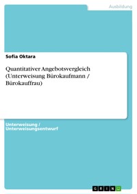 Quantitativer Angebotsvergleich (Unterweisung Bürokaufmann / Bürokauffrau) - Sofia Oktara - E-Book