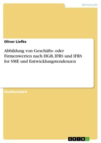 Abbildung von Geschäfts- oder Firmenwerten nach HGB, IFRS und IFRS for SME und Entwicklungstendenzen - Oliver Liefke - E-Book