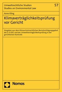 Klimaverträglichkeitsprüfung vor Gericht - Anne Kling - E-Book