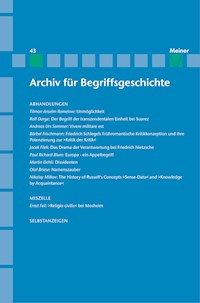Archiv für Begriffsgeschichte. Band 43 - - E-Book