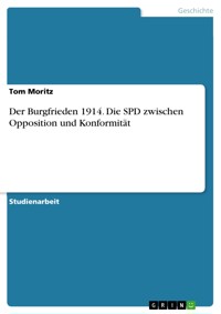 Der Burgfrieden 1914. Die SPD zwischen Opposition und Konformität - Tom Moritz - E-Book