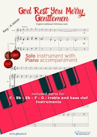 God Rest Ye Merry, Gentlemen (in Am) for solo instrument w/ piano - English traditional - E-Book
