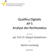 Qualifica Digitalis – Analyse des Rechtsstatus - Prof. Dr. Margrit Seckelmann - kostenlos E-Book