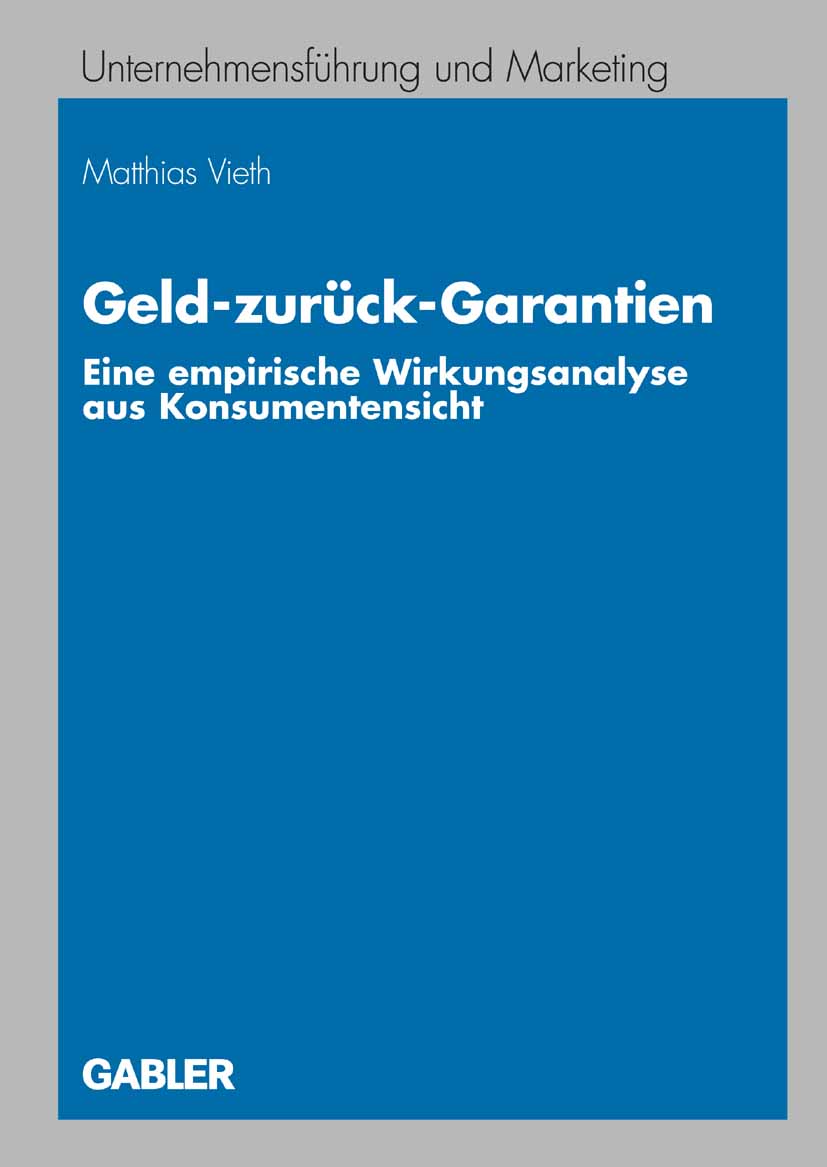 Geld-zurück-Garantien - Matthias Vieth - E-Book
