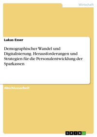 Demographischer Wandel und Digitalisierung. Herausforderungen und Strategien für die Personalentwicklung der Sparkassen - Lukas Esser - E-Book