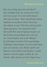 Leseproben Herbstprogramm 2016 Matthes & Seitz Berlin - Anna Weidenholzer - kostenlos E-Book