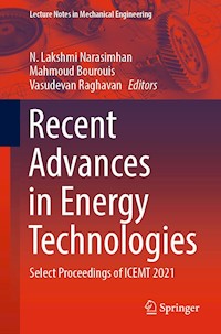 Recent Advances in Energy Technologies -  - E-Book
