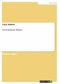 Investment Ethics - Lucy Adams - E-Book