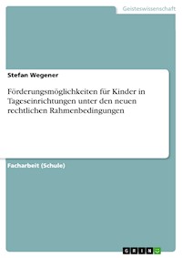 Förderungsmöglichkeiten für Kinder in Tageseinrichtungen unter den neuen rechtlichen Rahmenbedingungen - Stefan Wegener - E-Book
