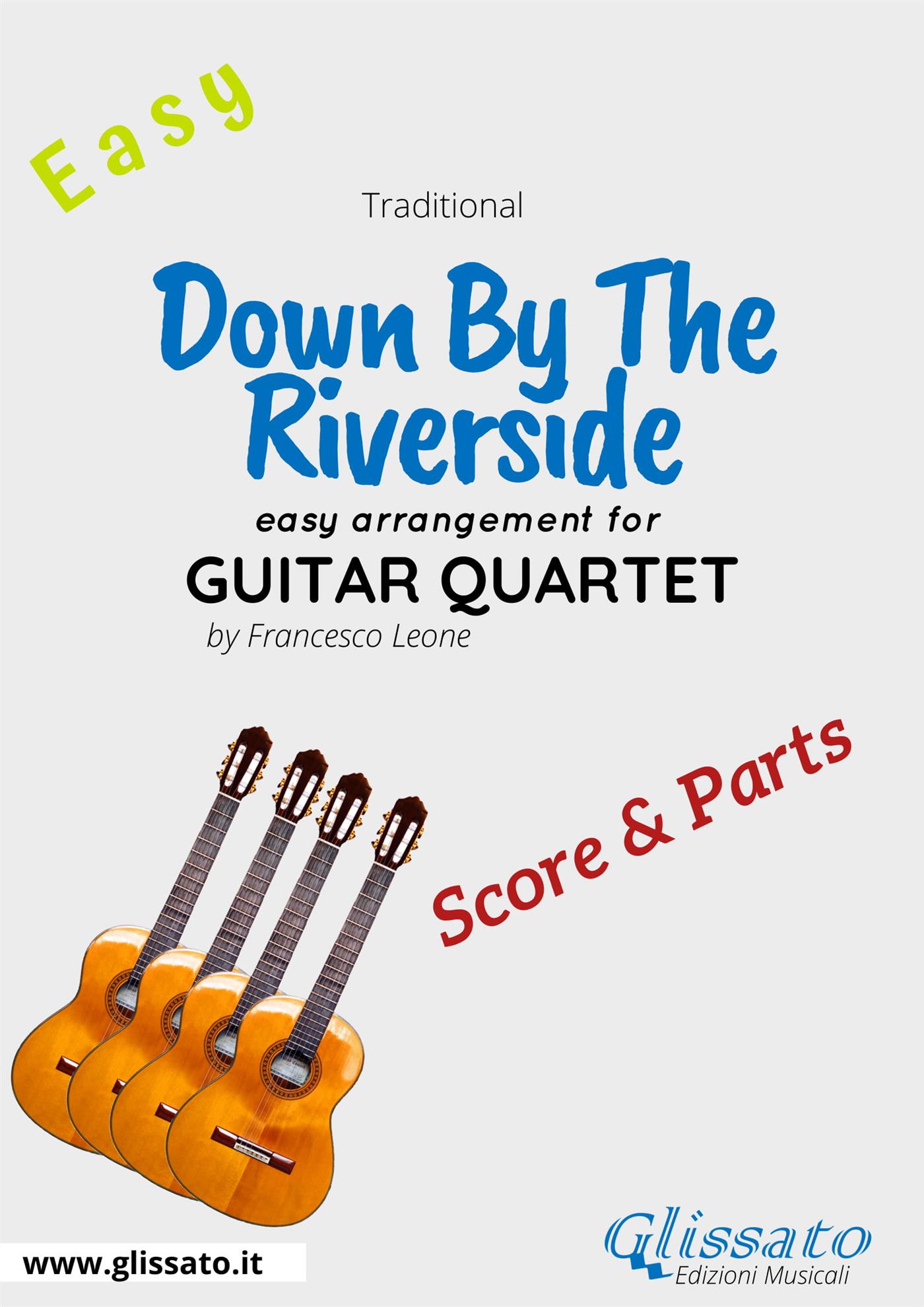 Down By The Riverside - Easy Guitar Quartet (score & parts) - Francesco Leone - E-Book