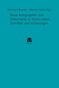 Neue Autographen und Dokumente zu Kants Leben, Schriften und Vorlesungen -  - E-Book