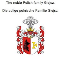 The noble Polish family Giejsz. Die adlige polnische Familie Giejsz. - Werner Zurek - E-Book