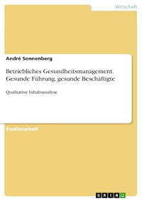 Betriebliches Gesundheitsmanagement. Gesunde Führung, gesunde Beschäftigte - André Sonnenberg - E-Book