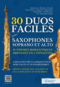 30 Duos Faciles pour Saxophones Soprano et Alto - 10 Thèmes Romantiques Arrangés en 3 Tonalités - Johannes Brahms - E-Book