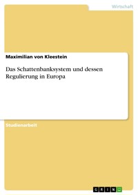 Das Schattenbanksystem und dessen Regulierung in Europa - Maximilian  von Kleestein - E-Book