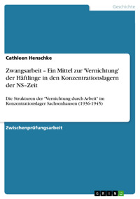 Zwangsarbeit – Ein Mittel zur 'Vernichtung' der Häftlinge in den Konzentrationslagern der NS–Zeit - Cathleen Henschke - E-Book